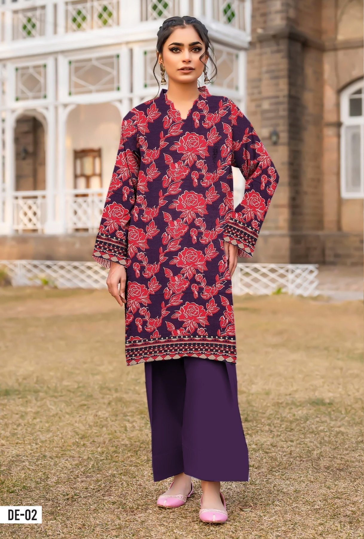 Orang Print Lawn (Set -Pack Of 4 Suits )Category A Market Boy