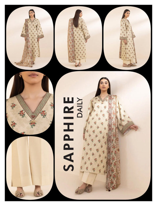 Sapphire 3-PC Vol-2 Printed Lawn  5 Suits Category B Market Boy